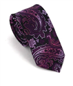Corbata Estrecha Paisley Morada