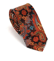 Corbata Estrecha Paisley Naranja