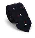 Corbata Estrecha Paisley Negra