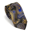 Corbata Estrecha Paisley Verde Oliva