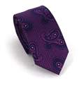 Corbata Estrecha Paisley Violeta y Azul