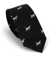 Corbata Estrecha Perros Negra