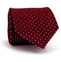 Corbata Estructura Puntos Roja