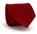 Corbata Lisa Roja Twill Horizontal