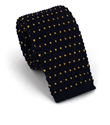 Corbata Punto Azul Marino con Motas Amarillas