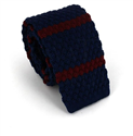 Corbata Punto Azul Rayas Granate