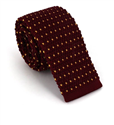 Corbata Punto Burdeos con Motas Amarillas