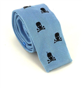 Corbata Punto Calaveras Azul Celeste