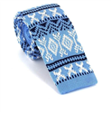 Corbata Punto Celeste Estampado Invernal