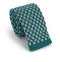 Corbata Punto Cuadros Azul Turquesa y Gris