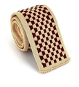 Corbata Punto Cuadros Beige y Granate