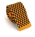 Corbata Punto Cuadros Dorada y Marrón