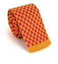 Corbata Punto Cuadros Dorada y Rosa