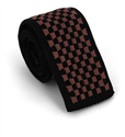 Corbata Punto Cuadros Marrón Oscuro y Claro