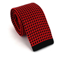 Corbata Punto Cuadros Roja y Negra