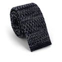 Corbata Punto Jaspeada Azul Oscuro y Blanca