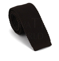 Corbata Punto Lisa Marrón Café