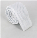 Corbata Punto Lisa Ondas Blanca