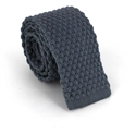 Corbata Punto Lisa Ondas Gris
