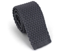 Corbata Punto Lisa Ondas Gris Oscuro