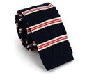 Corbata Punto Rayas Azul Oscuro
