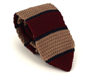 Corbata Punto Rayas Beige y Marrón