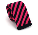 Corbata Punto Rayas Diag. Azul Oscuro y Rosa
