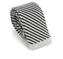 Corbata Punto Rayas Diag. Gris y Negra