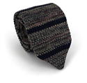 Corbata Punto Rayas Jaspeada Azul