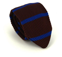 Corbata Punto Rayas Marrón y Azul