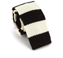 Corbata Punto Rayas Marrón y Beige