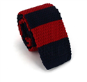 Corbata Punto Rayas Roja y Azul Oscuro