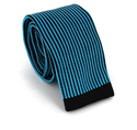Corbata Punto Rayas Verticales Azul y Negra