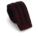 Corbata Punto Rayas Verticales Marrón y Azul