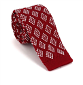 Corbata Punto Roja Estampada Rombos