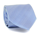 Corbata Rayas Azul y Blanca