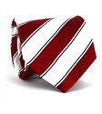 Corbata Rayas Roja y Blanca