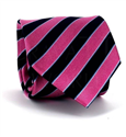 Corbata Rayas Rosa y Negra