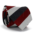 Corbata Rayas Tricolor Granate