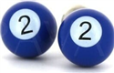 Gemelos Bolas Billar Azul 2