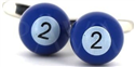 Gemelos Bolas Billar Azul 2