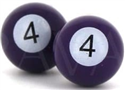 Gemelos Bolas Billar Morado 4