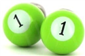 Gemelos Bolas Billar Verde 1