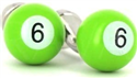 Gemelos Bolas Billar Verde 6