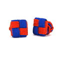Gemelos Cuadrado Naranja y Azul Marino