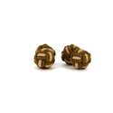 Gemelos Doble Bola Ocre y Beige