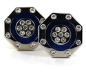 Gemelos Esmaltados Azules con Brillantes