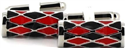 Gemelos Esmaltados Cilindros Rojos y Negros