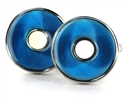 Gemelos Esmaltados Circulares Azules