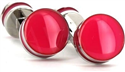 Gemelos Esmaltados Doble Bola Fucsia